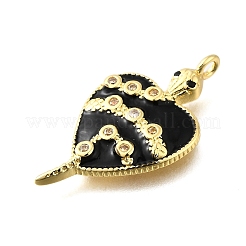 Brass Micro Pave Cubic Zirconia Pendants&nbsp;KK-S523-15G