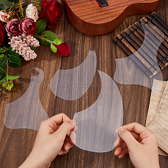 4Pcs 4 Styles Transparent Plastic Picture Stickers for Guitar Fingerboard Decoration&nbsp;AJEW-FH0007-45