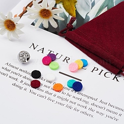 304 Stainless Steel Magnetic Diffuser Locket Aromatherapy Essential Oil Buckle&nbsp;AJEW-YW0001-04