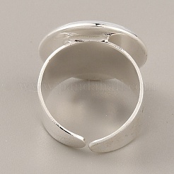 Adjustable Brass Finger Rings Components&nbsp;KK-WH0054-23D-S