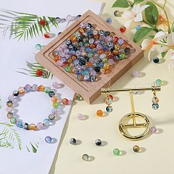 10 Colors Transparent Crackle Glass Beads&nbsp;GLAA-SZ0001-98