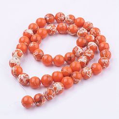 Synthetic Imperial Jasper Beads Strands&nbsp;G-E374-10mm-03A