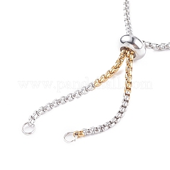 304 Stainless Steel Box Chains Slider Bracelet Making&nbsp;AJEW-JB01112-02