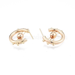 Brass Helm Stud Earrings&nbsp;EJEW-G309-03G