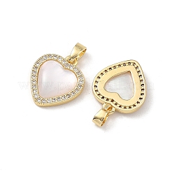 Valentine's Day Brass Micro Pave Clear Cubic Zirconia Pendants&nbsp;CU-L277-03G