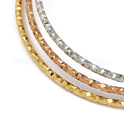 7Pcs Vacuum Plating PVD Vacuum Plating 201 Stainless Steel Bangles Sets for Women&nbsp;BJEW-F476-02M