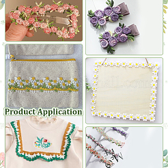 5 Yards Polyester Flower&nbsp;DIY-PH0038-23