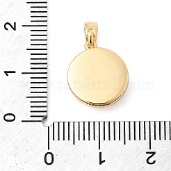 Natural Shell & Clear Cubic Zirconia Charms&nbsp;KK-G553-16G