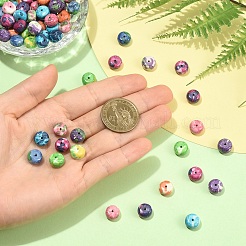 70Pcs 7 Colors Dyed Synthetic Riverstone Beads&nbsp;G-YW0002-99