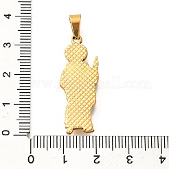 201 Stainless Steel Pendants&nbsp;STAS-Q344-08B-G