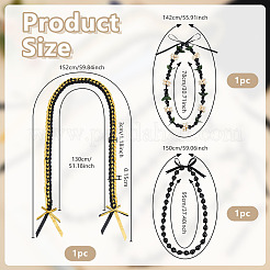 2Pcs Graduation Acrylic & Resin Heart & Natural Cowrie Shell Beaded Tie Knot Necklaces with 1Pc Polyester Braided Ribbon&nbsp;AJEW-OC0016-15