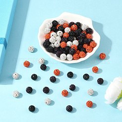 Halloween Theme Pave Disco Ball Beads&nbsp;RB-L037-04