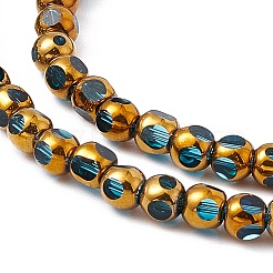 Electroplate Glass Beads Strands&nbsp;EGLA-L036-HR04