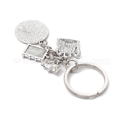 Tibetan Style Alloy Keychains&nbsp;KEYC-JKC01250-04