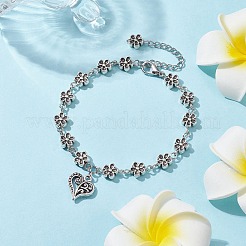 Tibetan Style Alloy Charm Bracelets&nbsp;BJEW-JB10096-01