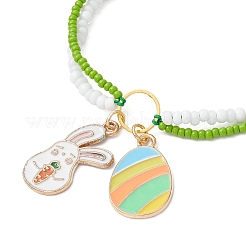 Easter Glass Seed Beads Braided Bead Bracelets&nbsp;BJEW-MZ00150-05
