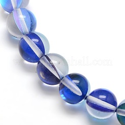 Synthetic Moonstone Beads Strands&nbsp;G-F143-8mm-06
