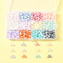 840Pcs 12 Colors Frosted Crackle Glass Beads&nbsp;GLAA-FS0002-17