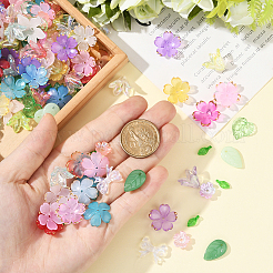 500Pcs Leaf & Flower Jewelry Making Finding Kits&nbsp;DIY-SC0031-74