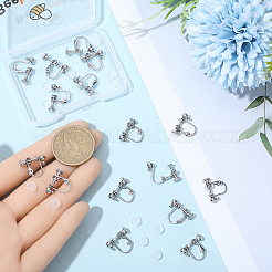 20Pcs 316 Stainless Steel Clip-on Earring Findings&nbsp;STAS-BBC0008-59P