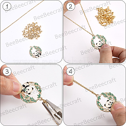 Brass Crimp Bead Cover&nbsp;KK-BBC0025-49D