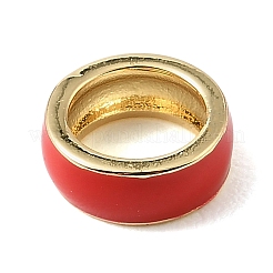 Brass Enamel Rondelle Spacer Beads&nbsp;KK-CBAF2EC-01G