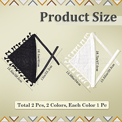 2Pcs 2 Colors Triangle Crochet Bandanas&nbsp;OHAR-CP0001-21