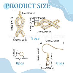 DIY Awareness Ribbon Earring Making Kits&nbsp;SENE-NB0015-63