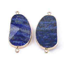 Electroplate Natural Lapis Lazuli Links Connectors&nbsp;G-S344-70A-01