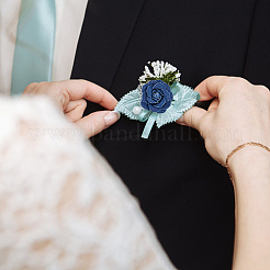 16Pcs 8 Style Denim Cloth Flowers&nbsp;DIY-FH0005-73