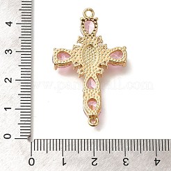 Rack Plating Brass Micro Pave Cubic Zirconia Links&nbsp;KK-P287-51G