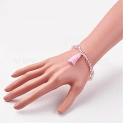 Glass Beads Stretch Charm Bracelets&nbsp;BJEW-JB03089