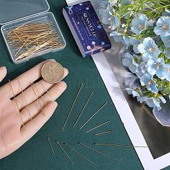 100Pcs 5 Styles  Brass Flat Head Pins&nbsp;KK-SC0005-33