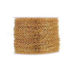 Brass Flat Oval Cable Chains&nbsp;CHC025Y-G