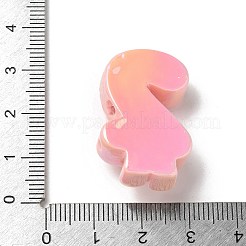 Electroplate Number Theme Resin Beads&nbsp;RESI-Q015-01C