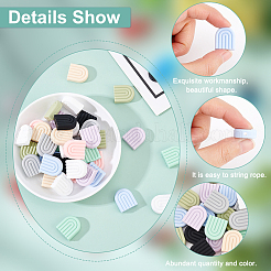 40Pcs 10 Colors Food Grade Eco-Friendly Silicone Focal Beads&nbsp;SIL-DC0001-06