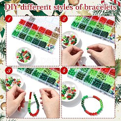 Christmas Theme DIY Acrylic Beads Bracelets Making Kits&nbsp;DIY-YW0010-91