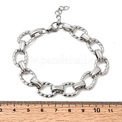 304 Stainless Steel Link Chain Bracelets for Women Men&nbsp;BJEW-L720-02P