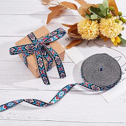 Ethnic Style Jacquard Polyester Ribbons&nbsp;SRIB-GF0001-14
