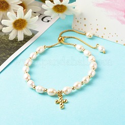 Adjustable Natural Pearl Beads Slider Bracelets&nbsp;BJEW-JB06531-02