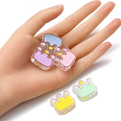 10Pcs 5 Colors Transparent Acrylic Beads&nbsp;ACRC-YW0001-01