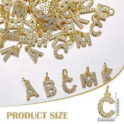 10Pcs Brass Micro Pave Grade AAA Cubic Zirconia Charms&nbsp;ZIRC-SZ0005-32G-C