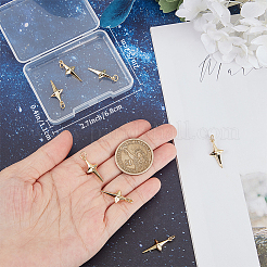 10Pcs Brass Pendants&nbsp;ZIRC-BBC0002-29