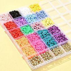 DIY Heishi Polymer Clay Beads Jewelry Making Finding Kit&nbsp;DIY-FS0005-94D
