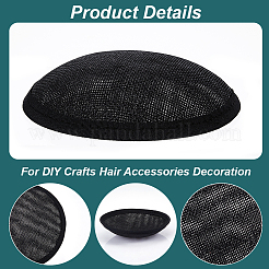 Imitation Hemp Round Fascinator Hat Base for Millinery&nbsp;AJEW-WH0472-45A-02