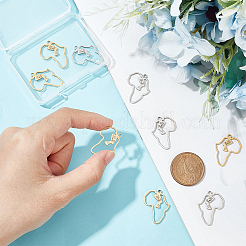 12Pcs 2 Colors 201 Stainless Steel Pendants&nbsp;STAS-UN0046-89