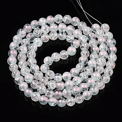 Translucent Crackle Glass Beads Strands&nbsp;CCG-T003-01A