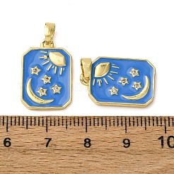 Brass Micro Pave Cubic Zirconia Pendants&nbsp;KK-F911-16G-01