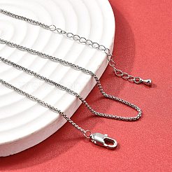 1MM Brass Box Chain Necklaces&nbsp;NJEW-C086-01P