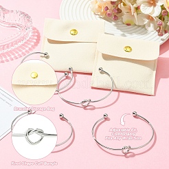 6Pcs Knot Shape Cuff Bangle&nbsp;BJEW-YW0001-19
